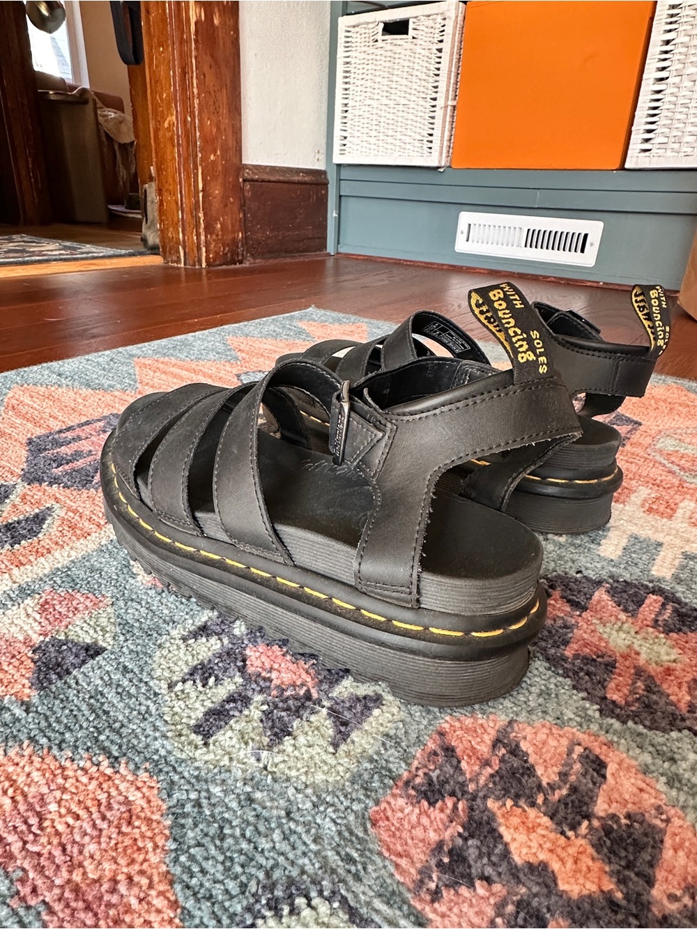 Dr. Martens Women's vegan Blaire Platform Gladiator Sandals Sz 37 EU